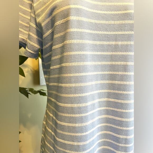 Sail to Sable Womens Blue & White Striped Rope Nautical Shirt Dress Size Large - Picture 2 of 8